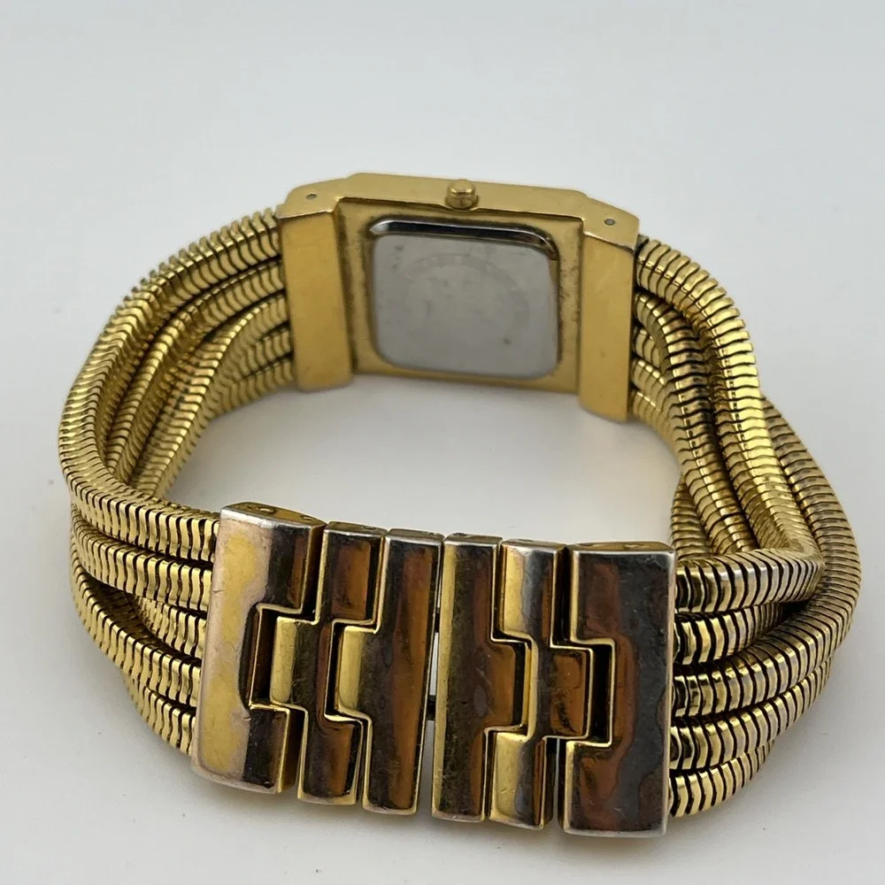 Ecclissi‎ Gold Plated Quartz Watch Women 25mm Case 7.75